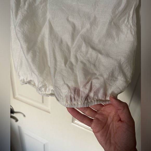 Cream Sheer Sleeveless Ruffle Top - Picture 4 of 4